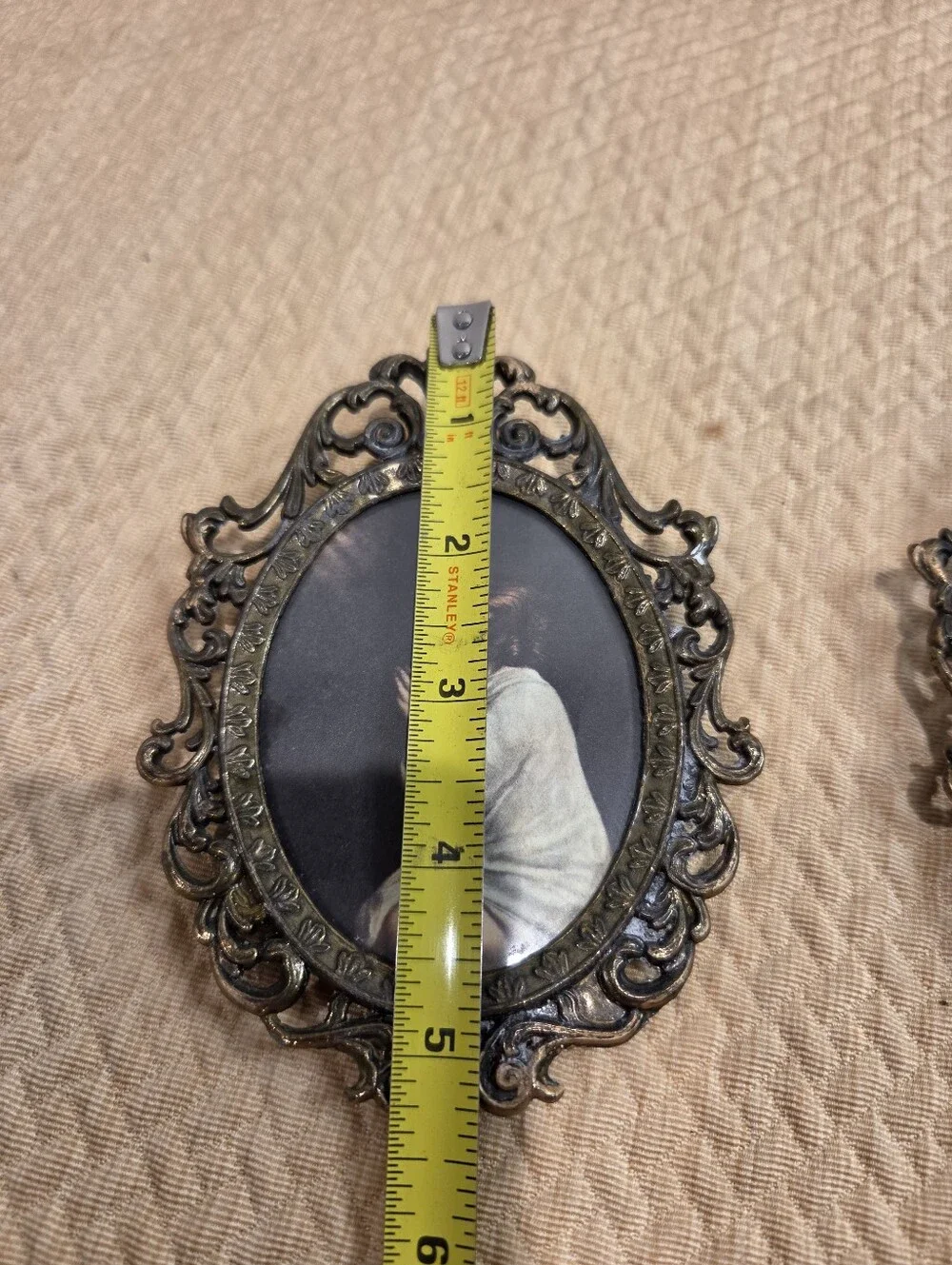 Vintage Italian Miniature Oval Pair Of Picture Frames